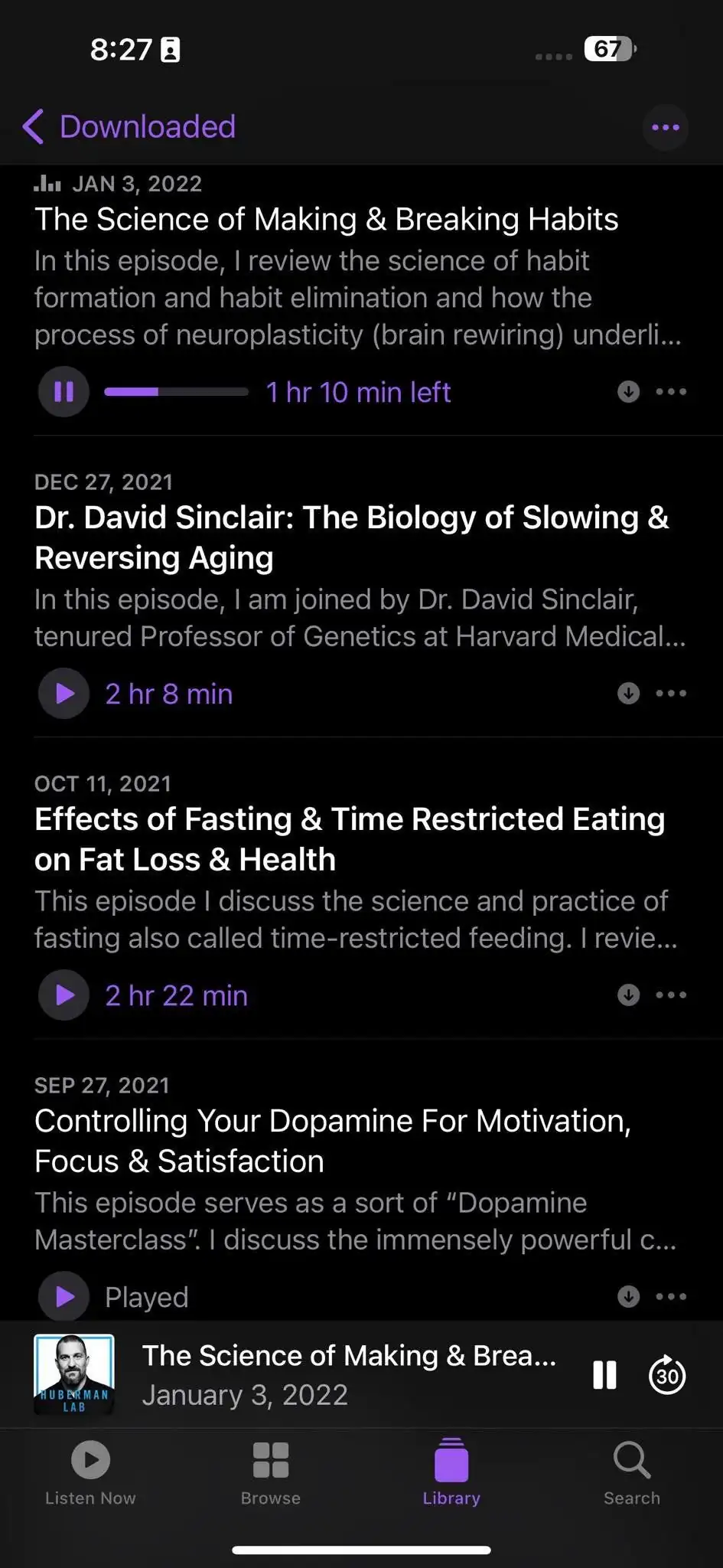 Top những podcast hay nhất của Andrew Huberman