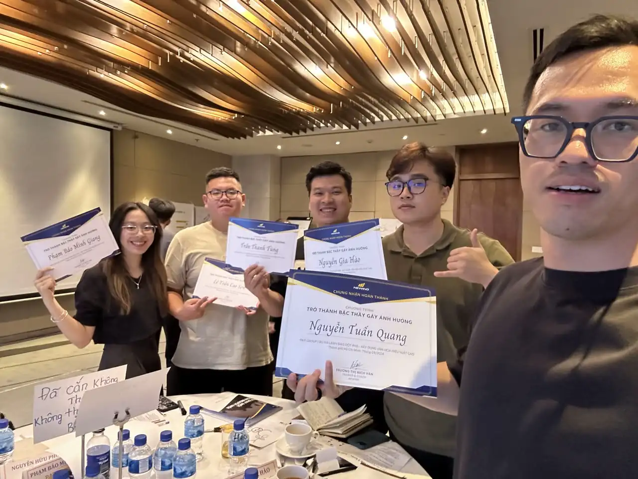 Colleagues with PATI completion certificates